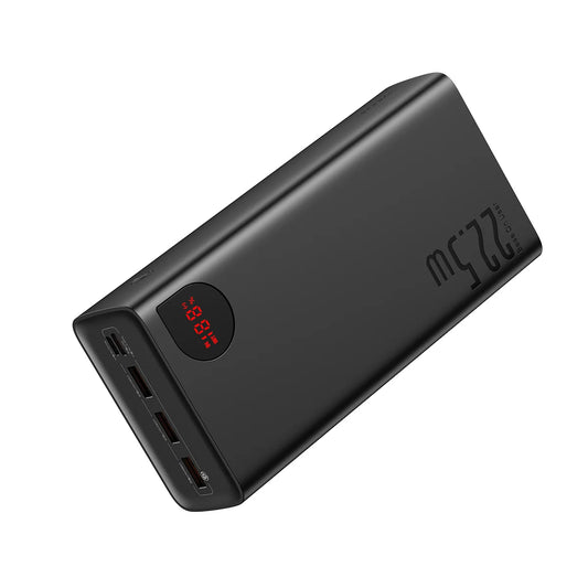Batterie Externe Baseus Adaman, 40000mAh, 22.5W, QC + PD, 1 x USB-C - 3 x USB-A, Noire