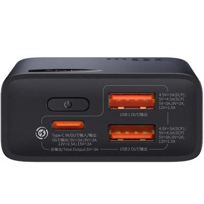 Batterie Externe Baseus Adaman2, 10000mAh, 30W, QC + PD, 1 x USB-C - 2 x USB-A, Noire PPAD040101