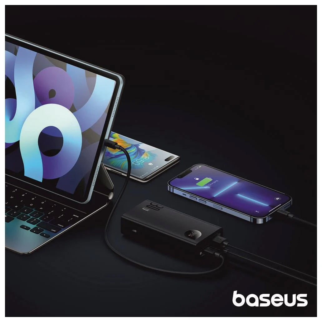Batterie Externe Baseus Adaman2, 10000mAh, 30W, QC + PD, 1 x USB-C - 2 x USB-A, Noire PPAD040101