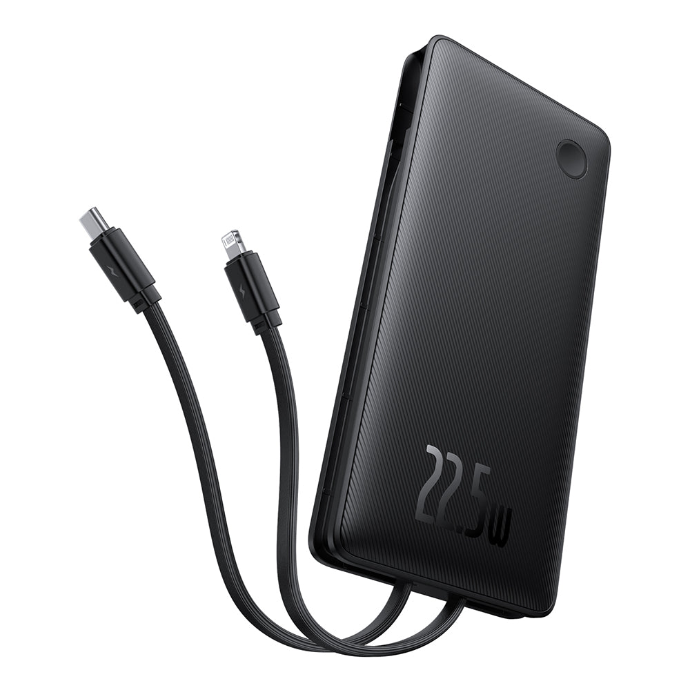 Batterie Externe Baseus Airpow Lite, 10000mAh, 22.5W, QC + PD, 1 x Lightning - 1 x USB-A - 2 x USB-C, Noire P10067501123-00