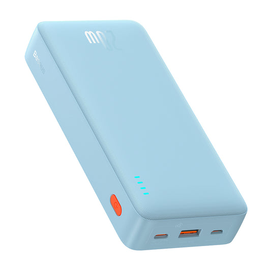 Batterie Externe Baseus Airpow, 20000mAh, 20W, QC + PD, 1 x USB-A - 1 x USB-C, Bleue P10022804313-00