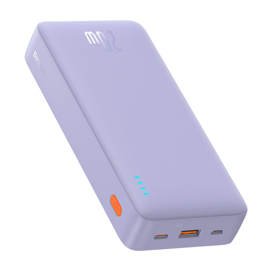 Batterie Externe Baseus Airpow, 20000mAh, 20W, QC + PD, 1 x USB-A - 1 x USB-C, Mauve P10022804513-00