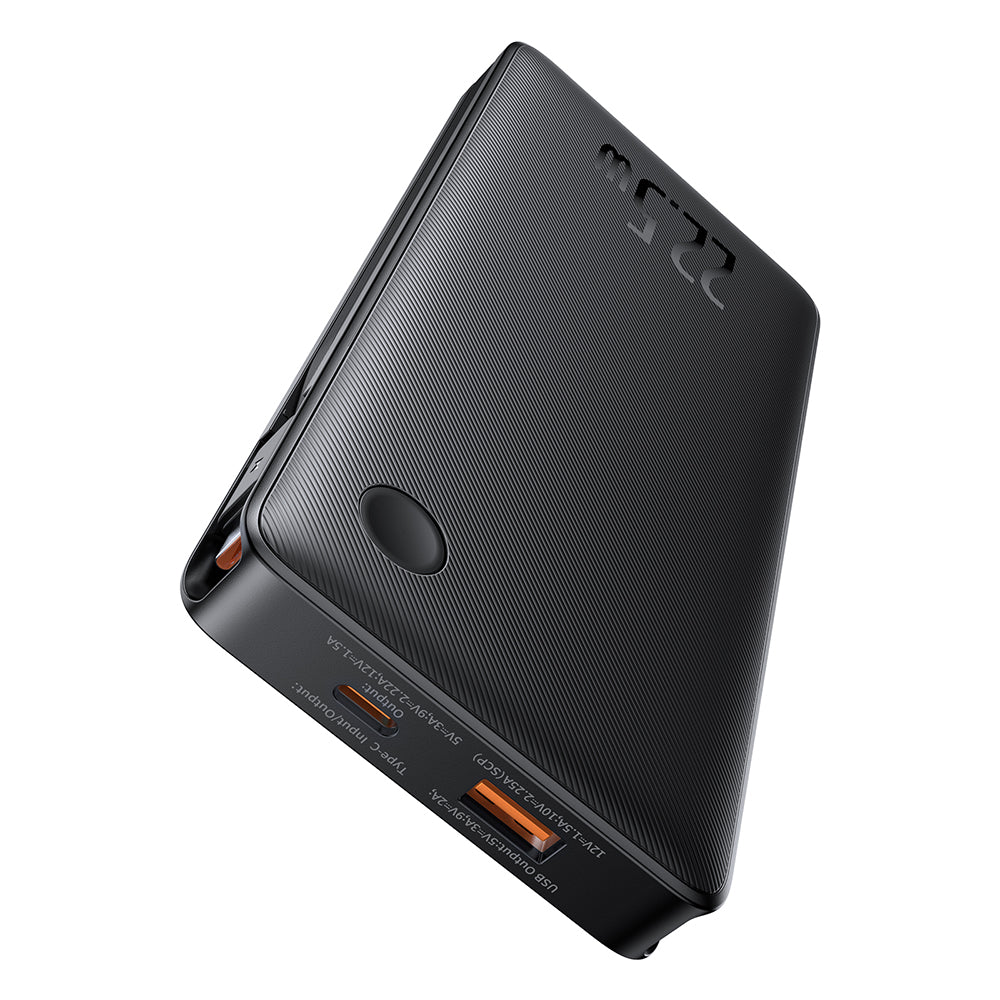 Batterie Externe Baseus Airpow Lite, 10000mAh, 22.5W, QC + PD, 1 x Lightning - 1 x USB-A - 2 x USB-C, Noire P10067501123-00