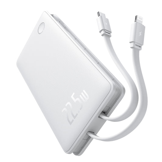 Batterie Externe Baseus Airpow Lite, 10000mAh, 22.5W, QC + PD, 1 x Lightning - 1 x USB-A - 2 x USB-C, Blanche P10067501213-00