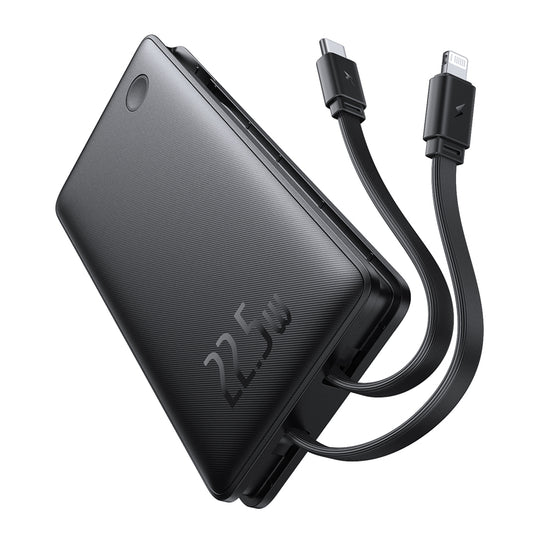 Batterie Externe Baseus Airpow Lite, 10000mAh, 22.5W, QC + PD, 1 x Lightning - 1 x USB-A - 2 x USB-C, Noire P10067501123-00
