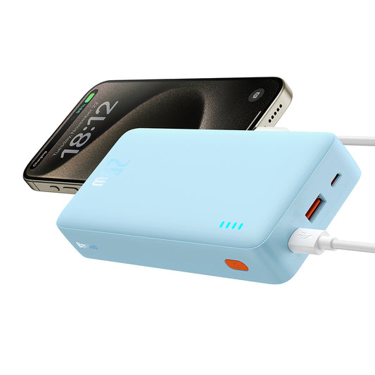 Batterie Externe Baseus Airpow, 20000mAh, 20W, QC + PD, 1 x USB-A - 1 x USB-C, Bleue P10022804313-00