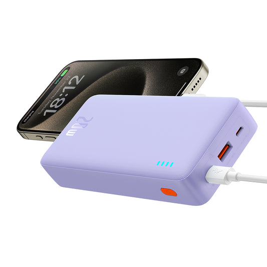Batterie Externe Baseus Airpow, 20000mAh, 20W, QC + PD, 1 x USB-A - 1 x USB-C, Mauve P10022804513-00