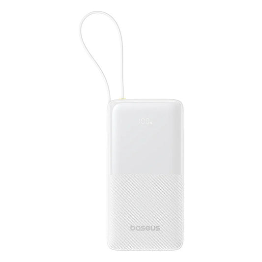 Batterie Externe Baseus Bipow 2, 10000mAh, 20W, QC + PD, 1 x USB-A - 2 x USB-C, Blanche P10077101213-00