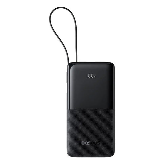 Baseus Bipow 2 External Battery, 10000mAh, 20W, QC + PD, 1 x USB-A - 2 x USB-C, Black P10077101113-00