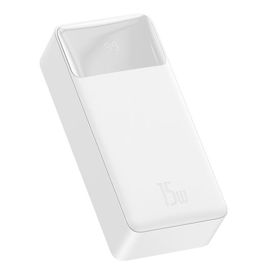 Batterie Externe Baseus Bipow, 30000mAh, 15W, 1 x USB-C - 2 x USB-A, Blanche PPBD050202