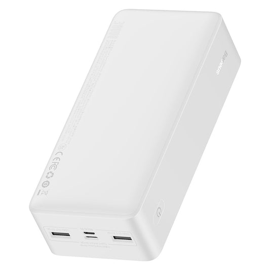 Batterie Externe Baseus Bipow, 30000mAh, 15W, 1 x USB-C - 2 x USB-A, Blanche PPBD050202