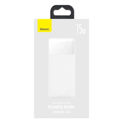 Baseus Bipow Batterie externe, 20000mAh, 15W, 1 x USB-C - 2 x USB-A, blanc PPBD050102 