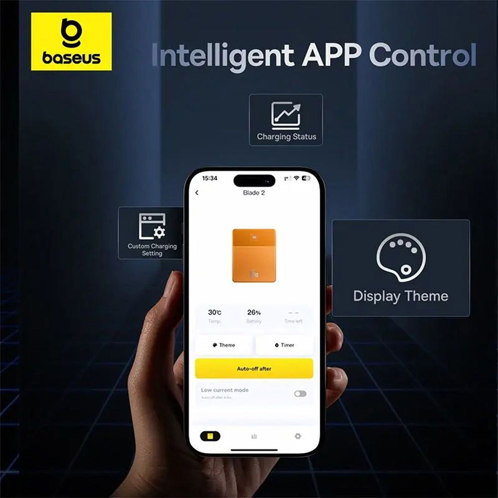 Batterie Externe Baseus Blade 2, 12000mAh, 65W, PD, 2 x USB-C, Orange P10063801733-00