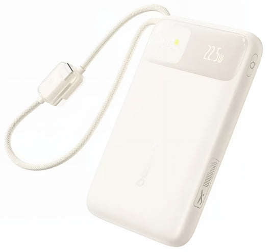 Batterie Externe Baseus EnerFill FC11, 10000mAh, 22,5W, QC + PD, 1 x USB-A - 3 x USB-C, Beige E0030401