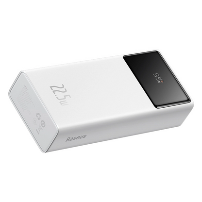 Batterie Externe Baseus EnerFill FP41, 30000mAh, 22,5W, QC + PD, 1 x USB-C - 2 x USB-A, Blanche E0027K01