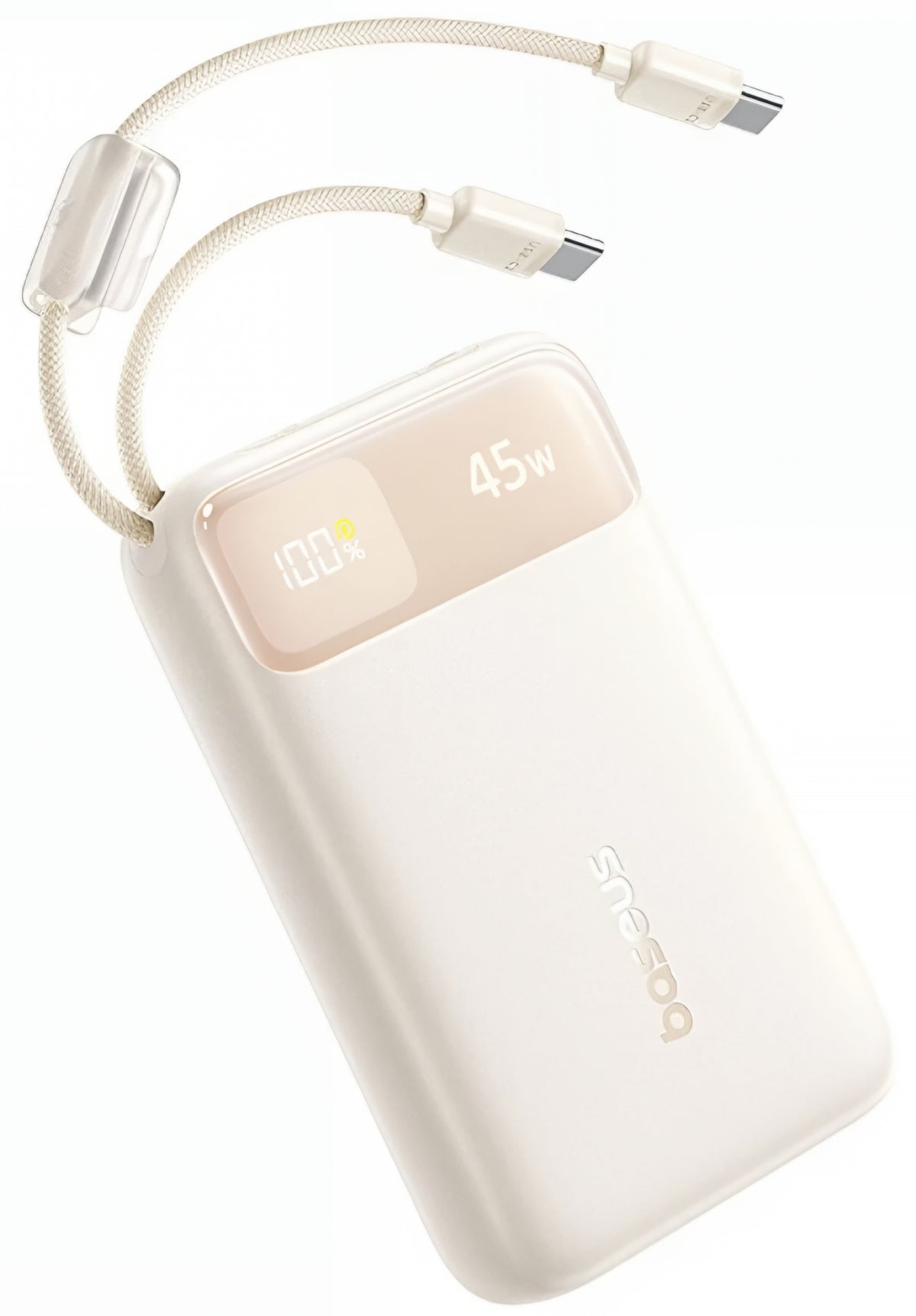 Batterie Externe Baseus EnerFill FC11, 20000mAh, 45W, QC + PD, 1 x USB-A - 3 x USB-C, Beige E0031101