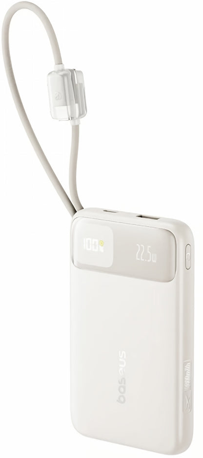 Batterie Externe Baseus EnerFill FC11, 10000mAh, 22,5W, QC + PD, 1 x USB-A - 3 x USB-C, Beige E0030401