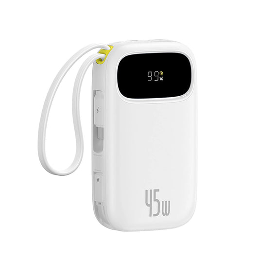 Batterie Externe Baseus EnerFill FC31, 20000mAh, 45W, QC + PD, 1 x Lightning - 1 x USB-A - 2 x USB-C, Blanche E0028D01