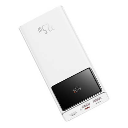 Batterie Externe Baseus EnerFill FP41, 30000mAh, 22,5W, QC + PD, 1 x USB-C - 2 x USB-A, Blanche E0027K01