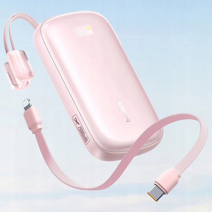 Baseus EnerFill FC21 Qpow 3 Ultra External Battery, 10000mAh, 22.5W, QC + PD, 1 x USB-A - 1 x USB-C, Pink E0027L02