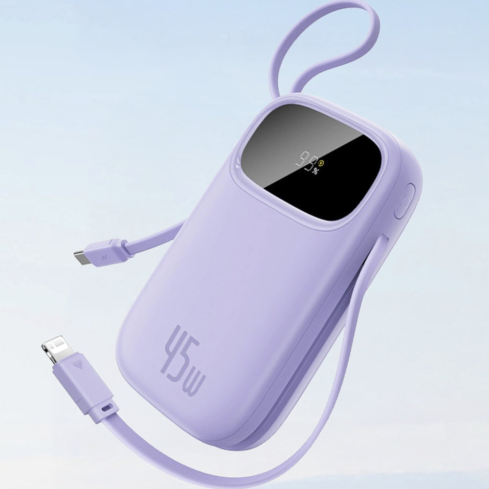 Batterie Externe Baseus EnerFill FC31 Qpow 3, 10000mAh, 45W, QC + PD, 1 x Lightning - 1 x USB-A - 2 x USB-C, Noire E0028C00