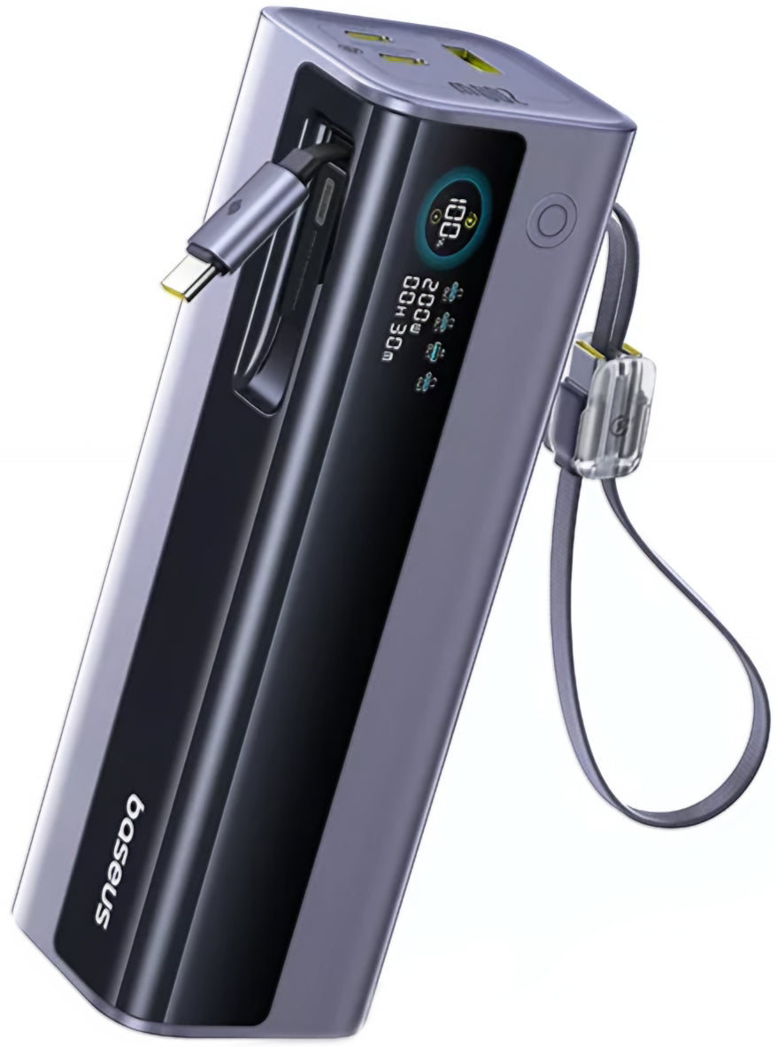 Batterie Externe Baseus EnerGeek GR11, 25000mAh, 200W, QC + PD, 1 x USB-A - 3 x USB-C, Gris E0028Q00