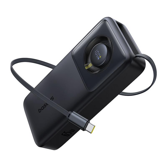 Batterie Externe Baseus Free2Pull, 20000mAh, 65W, PD, 2 x USB-C, Noire, Reconditionnée P10073700123-00