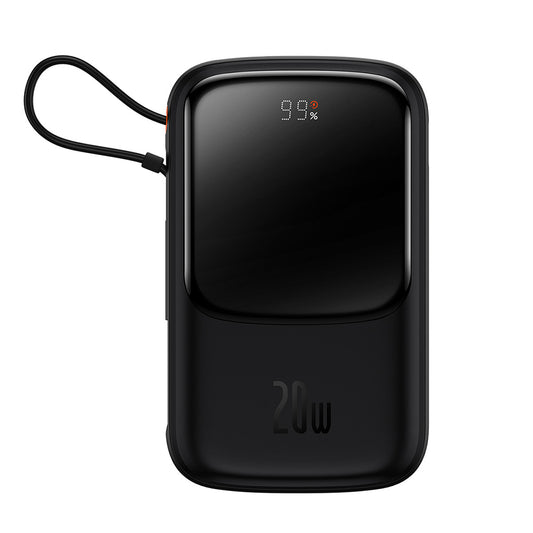 Batterie Externe Baseus Qpow Pro, 20000mAh, 20W, QC + PD, 1 x Lightning - 1 x USB-A - 1 x USB-C, Noire PPQD040001