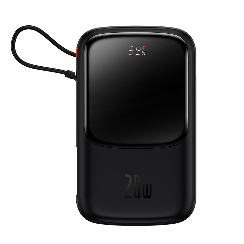 Batterie Externe Baseus Qpow Pro, 10000mAh, 20W, QC + PD, 1 x Lightning - 1 x USB-A - 1 x USB-C, Noire PPQD020001