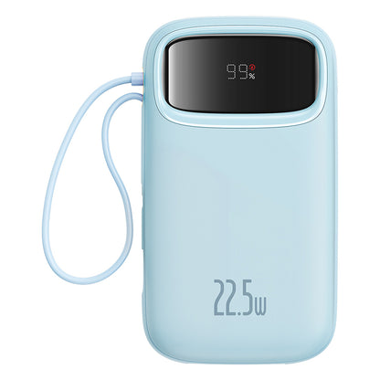 Batterie Externe Baseus Qpow Pro+, 10000mAh, 22.5W, QC + PD, 1 x Lightning - 1 x USB-A - 2 x USB-C, Bleue P10055003313-00