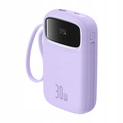 Batterie Externe Baseus Qpow2, 10000mAh, 30W, QC + PD, 1 x USB-A - 3 x USB-C, Mauve P10055008513-00