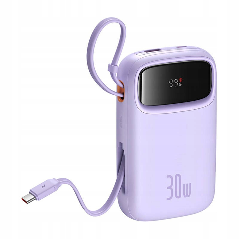 Batterie Externe Baseus Qpow2, 10000mAh, 30W, QC + PD, 1 x USB-A - 3 x USB-C, Mauve P10055008513-00