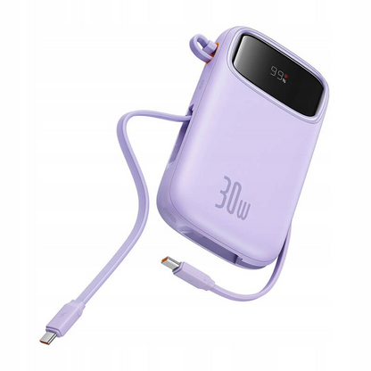 Batterie Externe Baseus Qpow2, 10000mAh, 30W, QC + PD, 1 x USB-A - 3 x USB-C, Mauve P10055008513-00