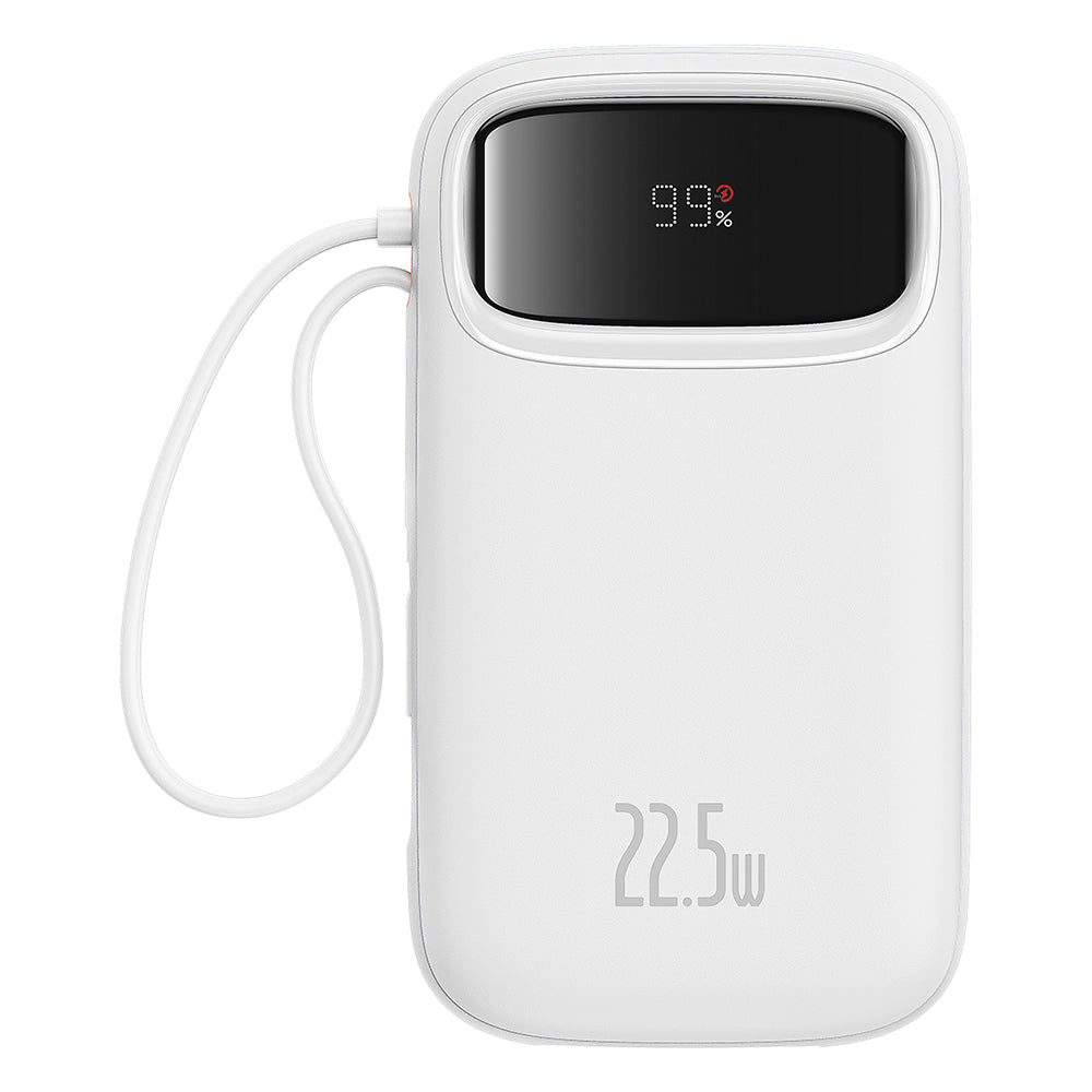 Batterie Externe Baseus Qpow2, 20000mAh, 22.5W, QC + PD, 1 x Lightning - 1 x USB-A - 2 x USB-C, Blanche P10055002223-00