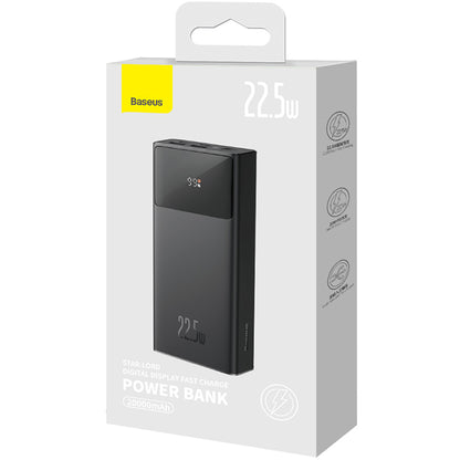 Baseus Star Lord Batterie externe, 20000mAh, 22.5W, QC + PD, 1 x USB-C - 2 x USB-A, Noir PPXJ080001 