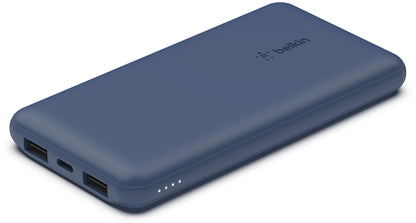 Batterie Externe Belkin BoostCharge, 10000mAh, 15W, 1 x USB-C - 2 x USB-A, Bleu marine BPB011btBL