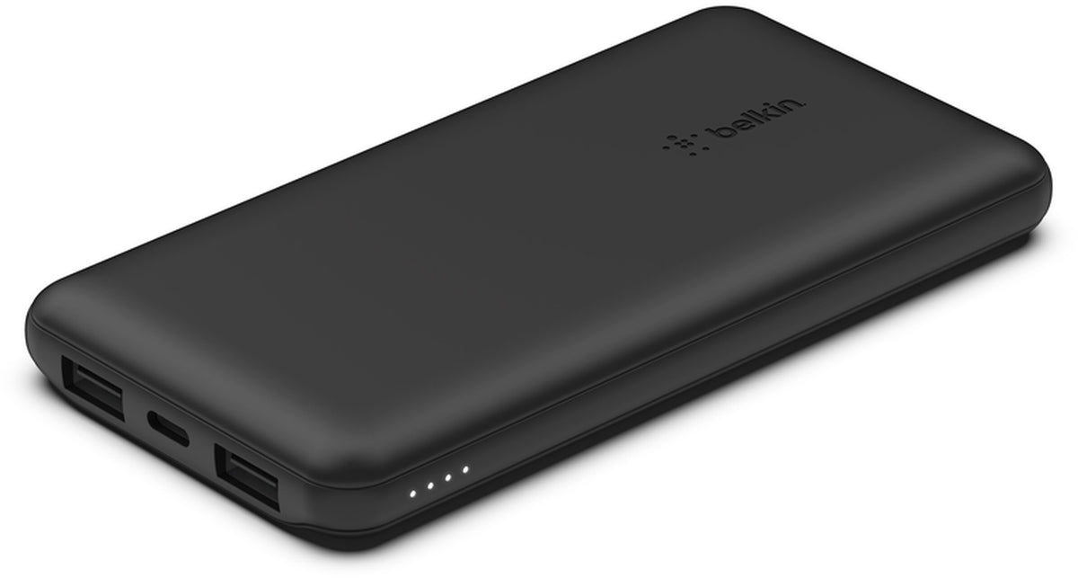Batterie Externe Belkin BoostCharge, 10000mAh, 15W, 1 x USB-C - 2 x USB-A, Noire BPB011btBK