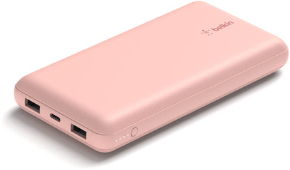 Batterie Externe Belkin BoostCharge, 20000mAh, 15W, 1 x USB-C - 2 x USB-A, Rose Doré BPB012btRG