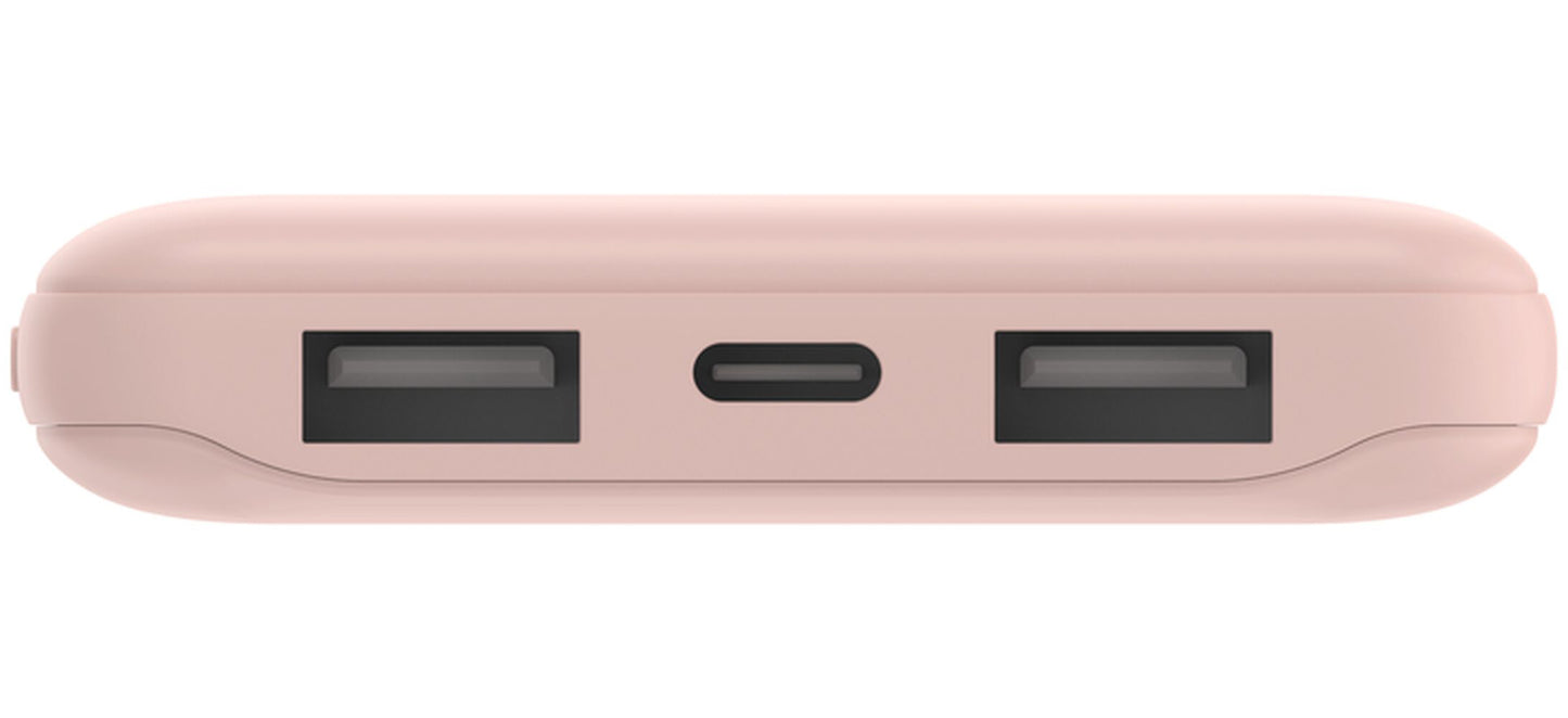 Batterie Externe Belkin BoostCharge, 10000mAh, 15W, 1 x USB-C - 2 x USB-A, Rose BPB011btRG