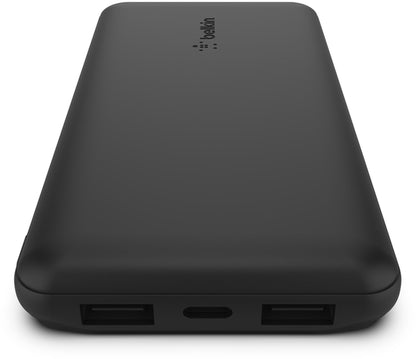 Batterie Externe Belkin BoostCharge, 10000mAh, 15W, 1 x USB-C - 2 x USB-A, Noire BPB011btBK