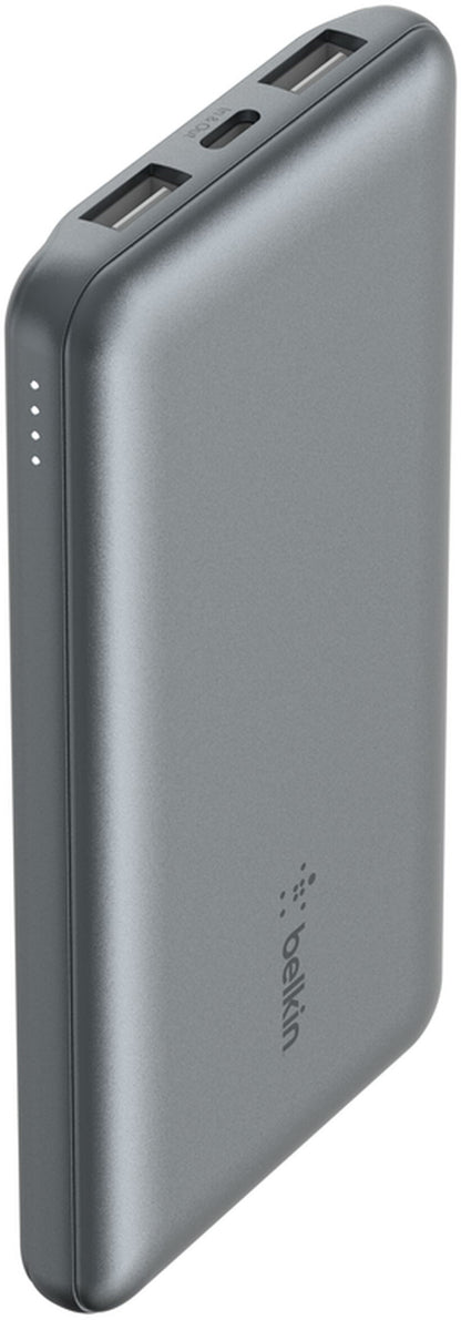 Batterie Externe Belkin BoostCharge, 10000mAh, 15W, 1 x USB-C - 2 x USB-A, Gris BPB011btGY