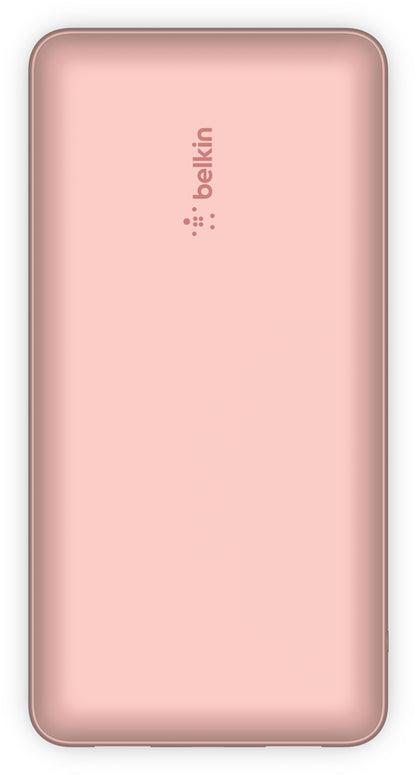 Batterie Externe Belkin BoostCharge, 20000mAh, 15W, 1 x USB-C - 2 x USB-A, Rose Doré BPB012btRG