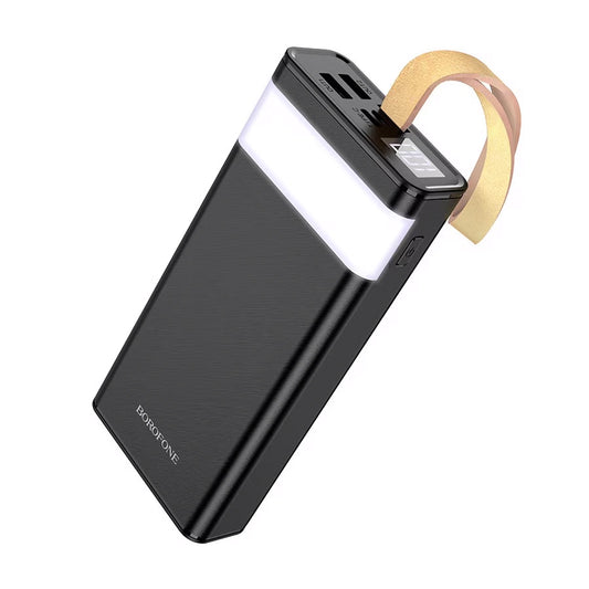 Borofone BJ18 Coolmy External Battery, 20000mAh, 10W, 2 x USB-A, Black