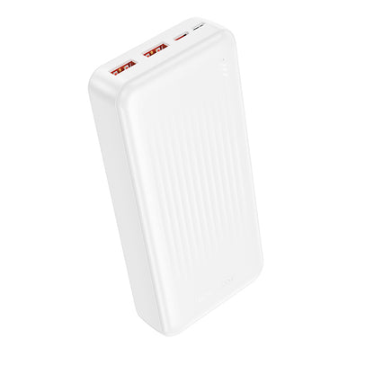 Batterie Externe Borofone BJ80A Clever, 20000mAh, 22.5W, QC + PD, 1 x USB-C - 2 x USB-A, Blanche