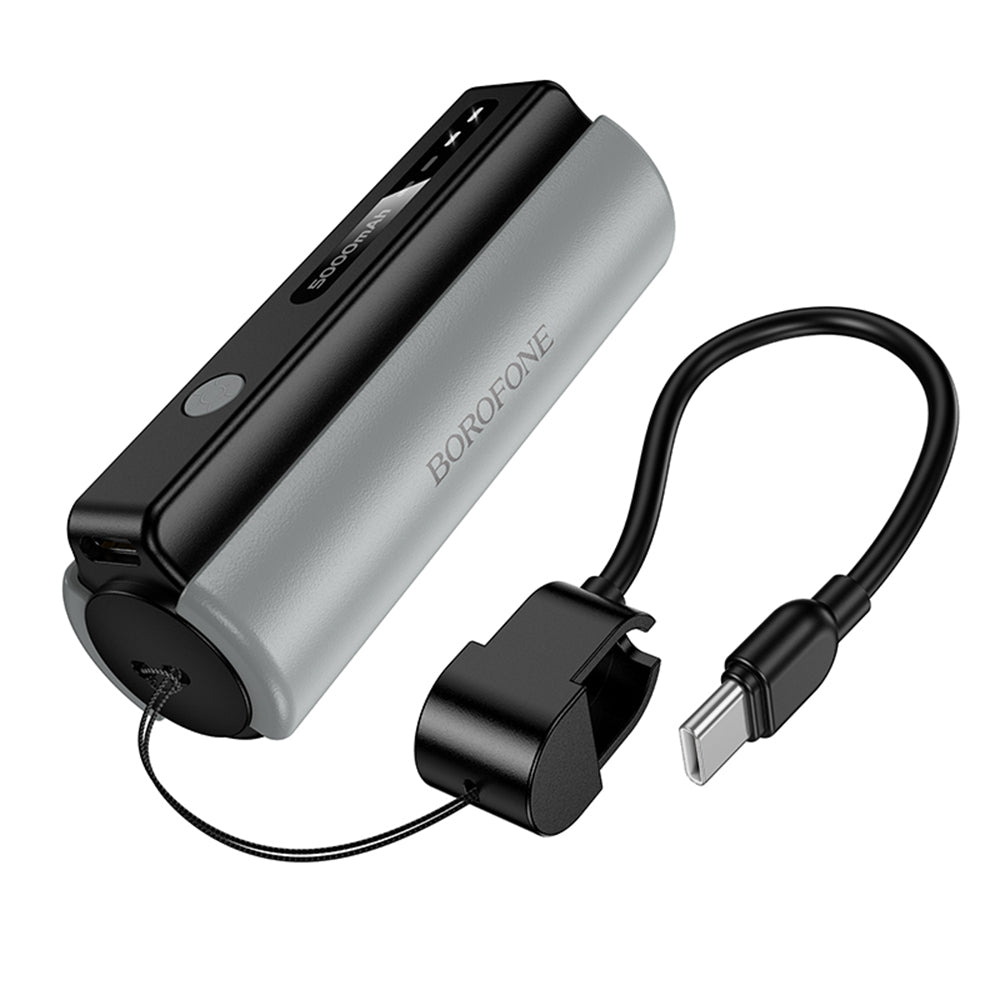 Batterie Externe Borofone BJ87 Star, 5000mAh, 10W, 1 x USB-C, Gris