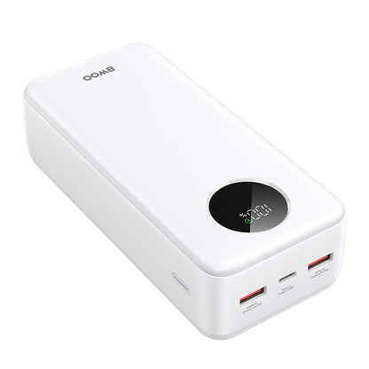 Batterie Externe BWOO BO-P64, 30000mAh, 22.5W, QC + PD, 1 x USB-C - 2 x USB-A, Blanche