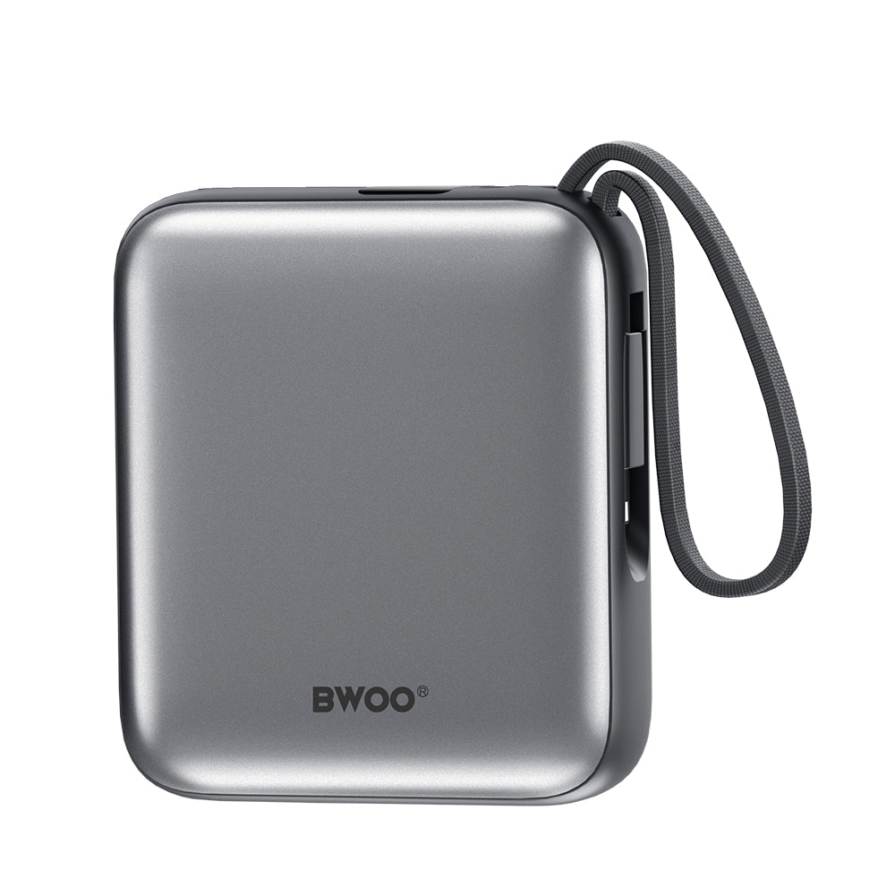 Batterie Externe BWOO BO-P74, 10000mAh, 22.5W, PD, 1 x Lightning - 2 x USB-C, Noire