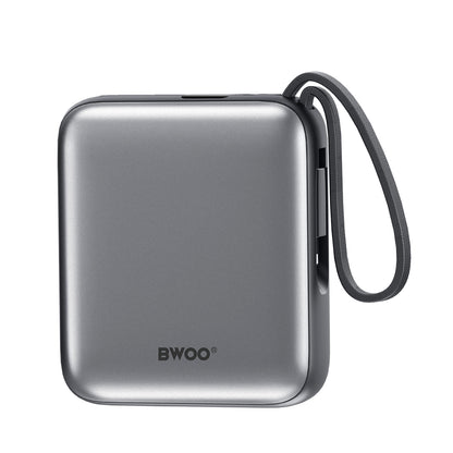 Batterie Externe BWOO BO-P74, 10000mAh, 22.5W, PD, 1 x Lightning - 2 x USB-C, Noire