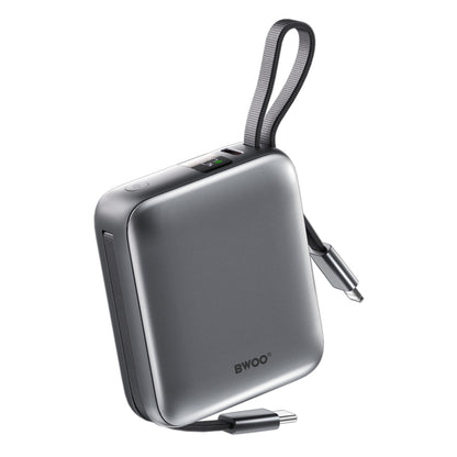 Batterie Externe BWOO BO-P74, 10000mAh, 22.5W, PD, 1 x Lightning - 2 x USB-C, Noire