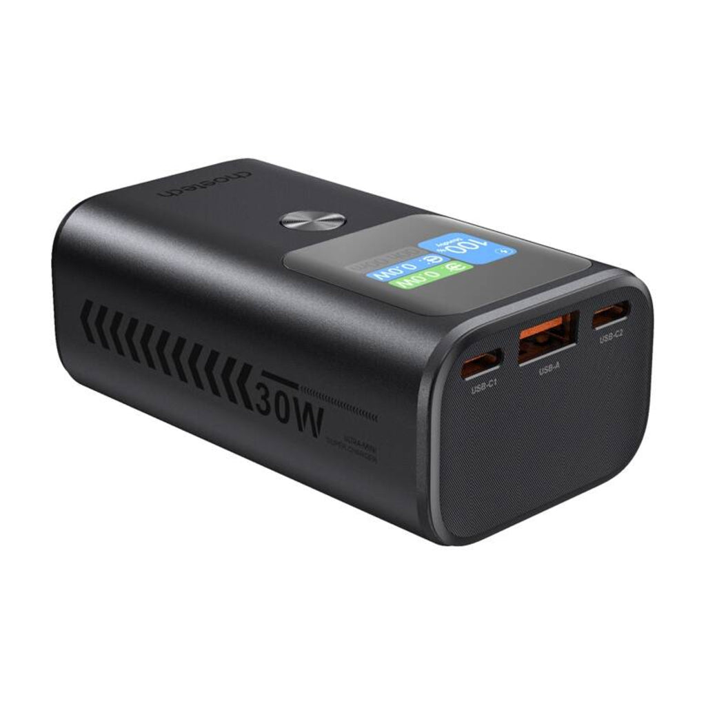 Batterie Externe Choetech B701, 10000mAh, 30W, QC + PD, 1 x USB-A - 2 x USB-C, Noire